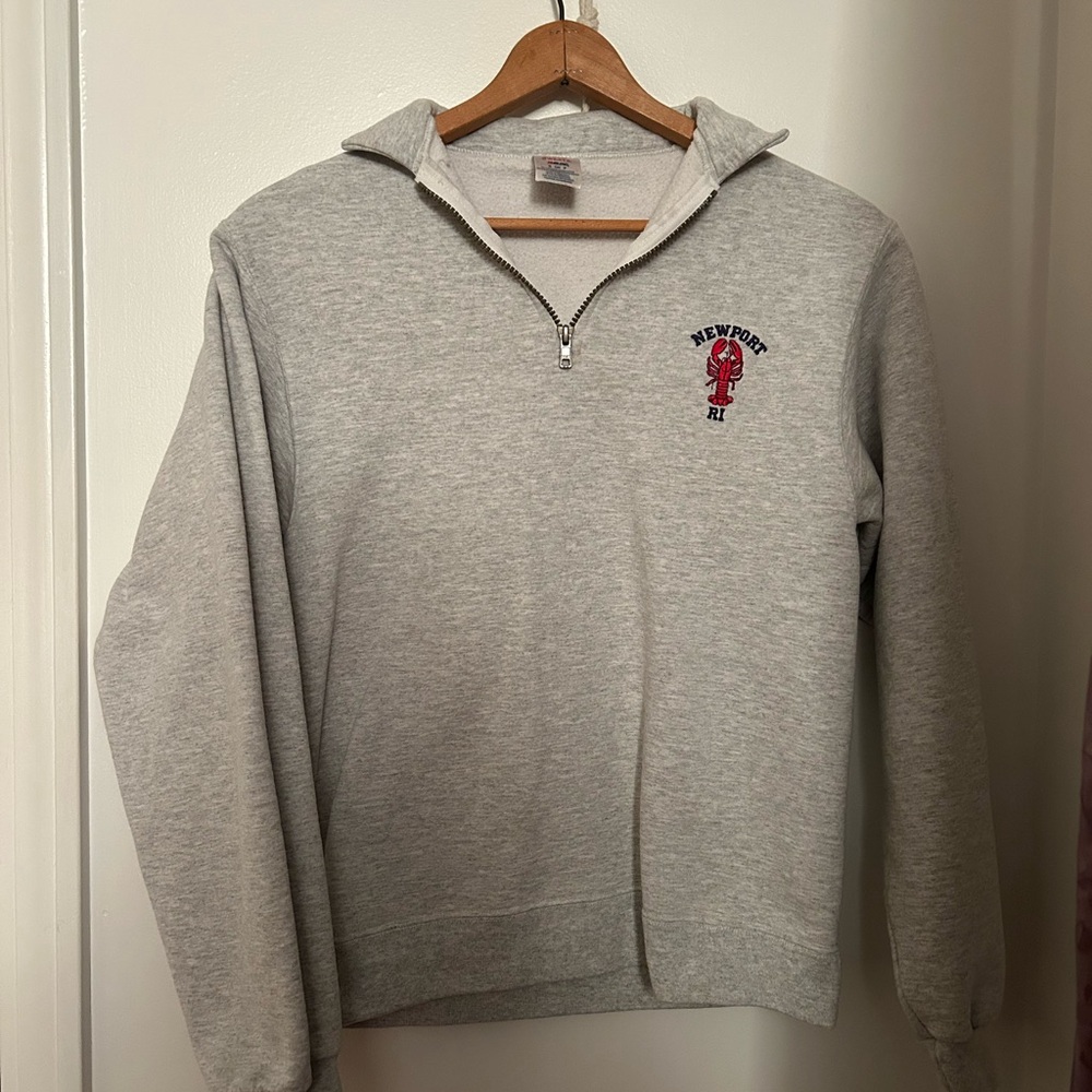 Gray Half-Zip sweatshirt